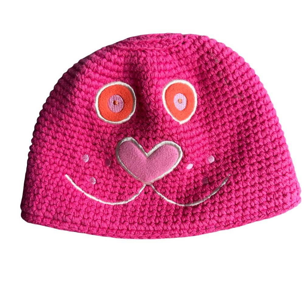 Vintage Obermeyer Beanie Hat Cap Size L/XL Pink Infant Fleece Lining